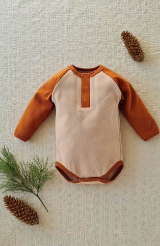 281 Jack Body Polo z długim rękawem Marija - brązowy