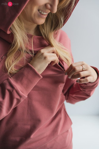 Milk Please Milk&Love bluza do karmienia dusty cedar