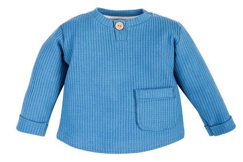 "Natural Waffel" Makoma Bluza polo denim