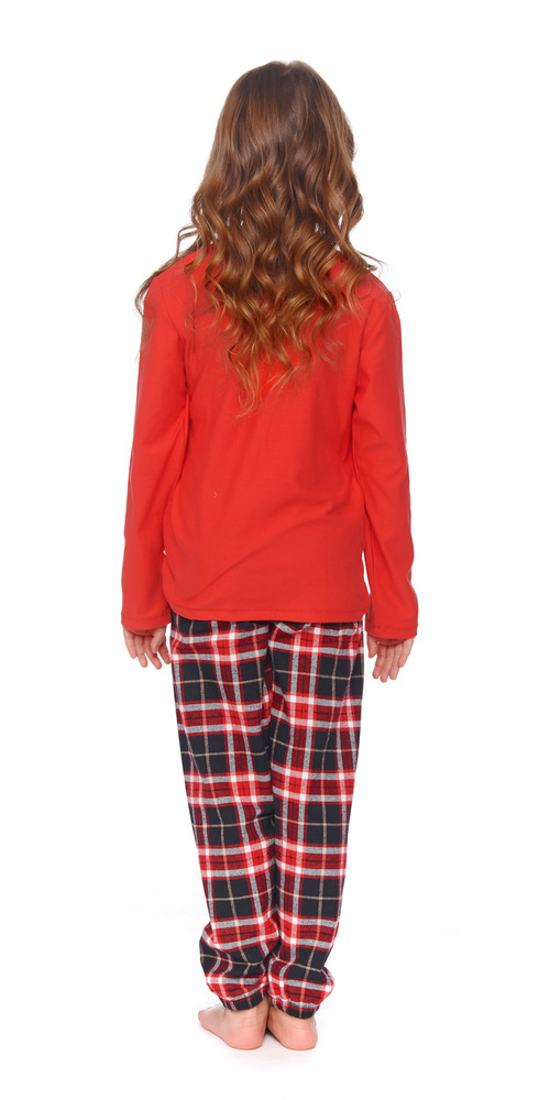 Piżama dziecięca 4493 "Black Red Moon Viscose" Unisex Doctor Nap - red