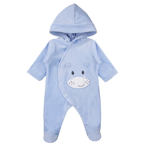 "Baby Love" Ewa Klucze Pajac welurowy - niebieski 