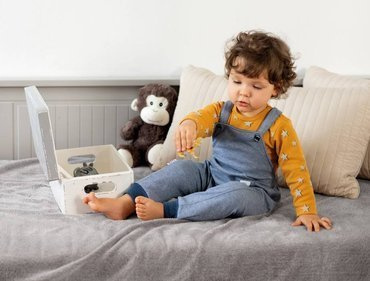 UNIQUE Ewa Klucze Ogrodniczki niemowlęce - grafit