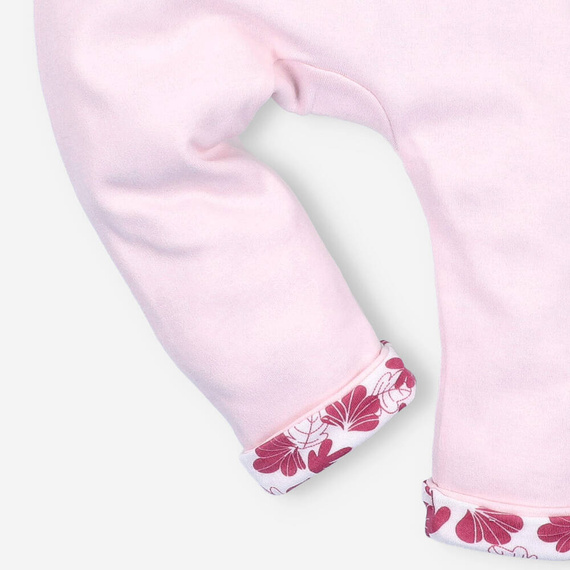 Wesoła Panda Spodnie dresowe z bawełny organicznej Nini różowy