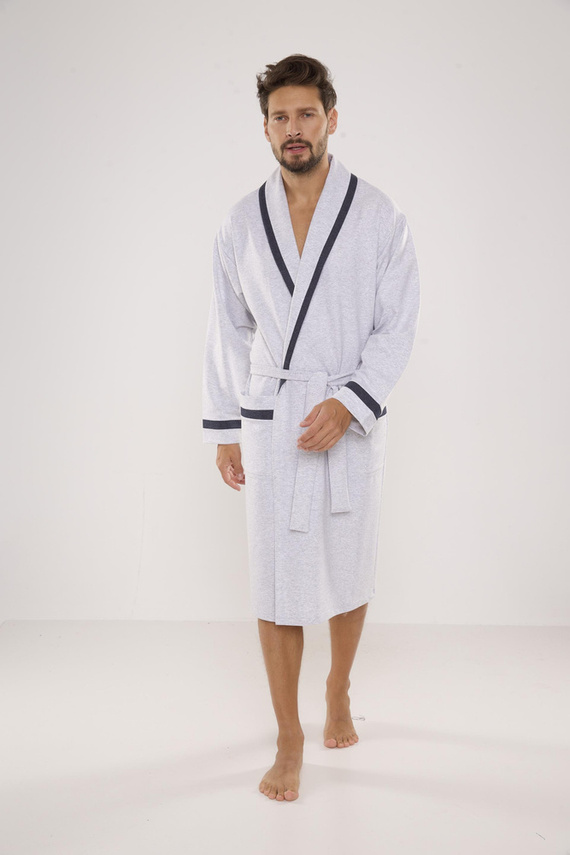 564 Bruno szlafrok męski De Lafense - jasny melanż