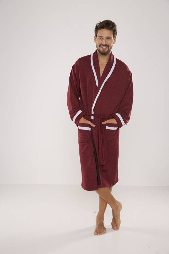 564 Bruno szlafrok męski De Lafense - bordo