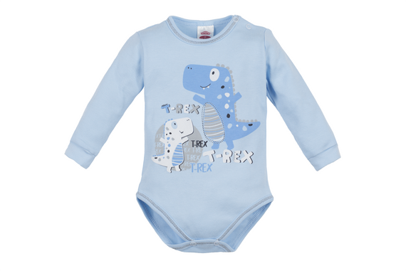 03191BDR Body z długim rękawem "T-REX" Makoma białe