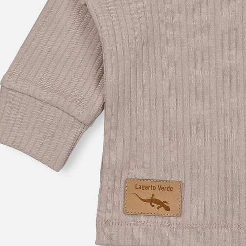 Lagarto Verde Bluzka z dzianiny prążkowej - beżowy