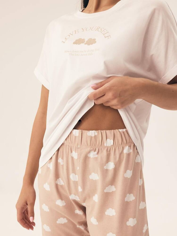 42646 Nubes Piżama Damska Henderson - beżowy