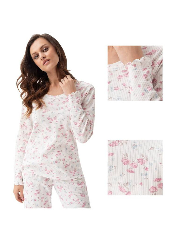 691 Piżama Damska Luna- ecru