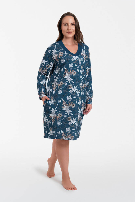 Nikjana tunika damska długi rękaw Italian Fashion - druk