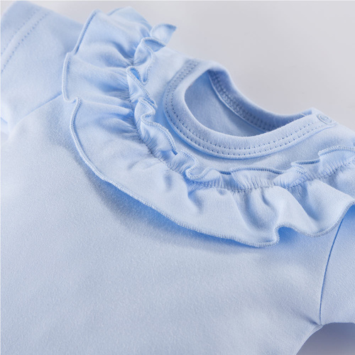 Botanic Eevi Body dziecięce z krótkim rękawem - błękitny