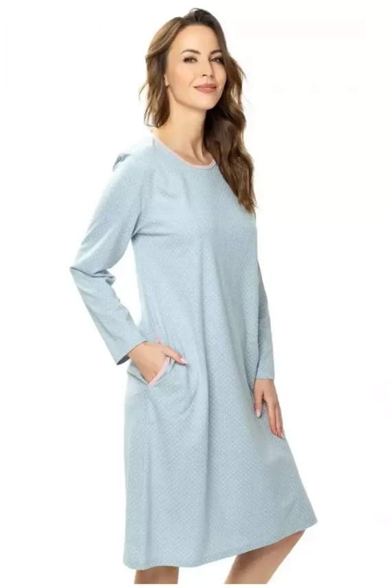 86564 Good Night koszula nocna Mewa druk kropki