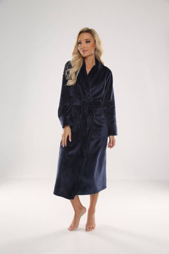 628 Abigail Długi Szlafrok damski Forex - granat