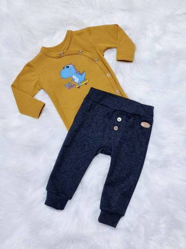 Let's Drive Bambarillo Body z długim rękawem kopertowe musztardowy