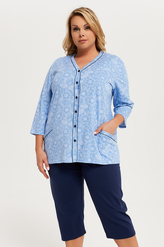 Jomala Piżama Damska 3/4 rękaw, 3/4 spodnie Italian Fashion