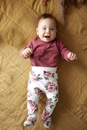 "ROSES B" Makoma Body baby z długim rękawem bordowy