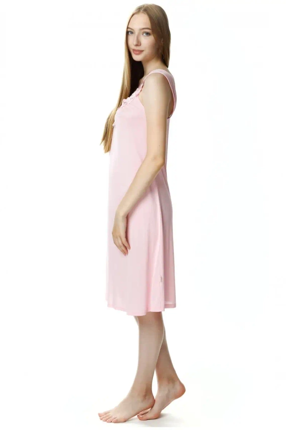 4114 Róża halka koszula nocna damska Mewa różowy