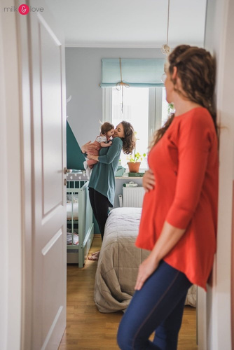 Bluzka ciążowa i do karmienia Mommy Milk&Love morska zieleń