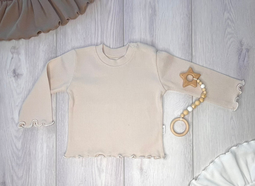 BI012 Mamatti Bluzka dziewczęca - jasny beż