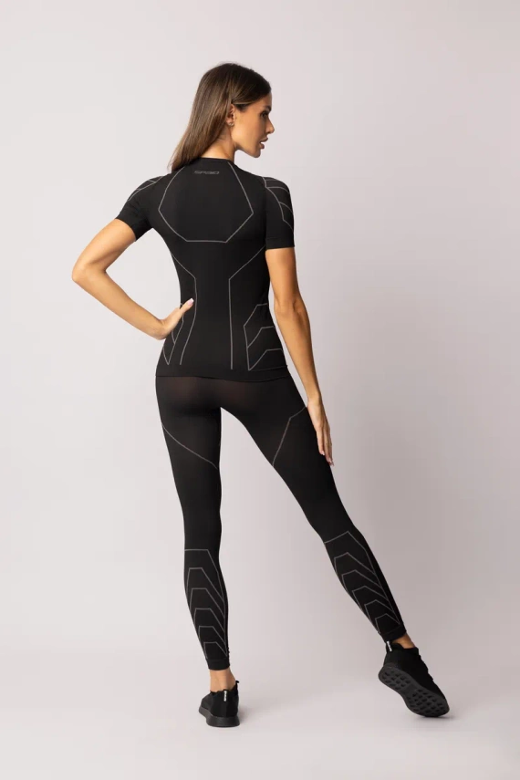 Rapid bluzka damska sportowa krótki rękaw Spaio black/grey