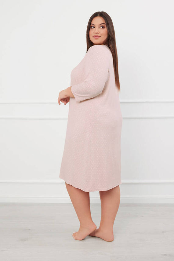 Puntini Koszula nocna 3/4 Italian Fashion - pudrowy róż