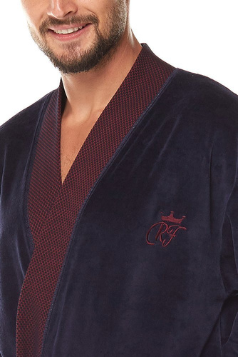 2050 Royal szlafrok męski L&L - czarny 