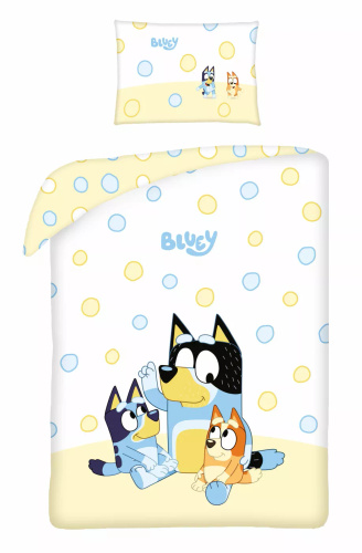 Pościel Bawełniana 100x135 Bluey Pieski Żółta 40x60 Halantex H26
