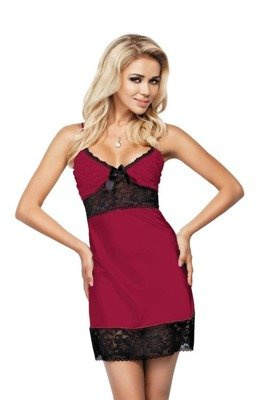 Marita Halka satynowa koszulka damska DKaren - bordowy