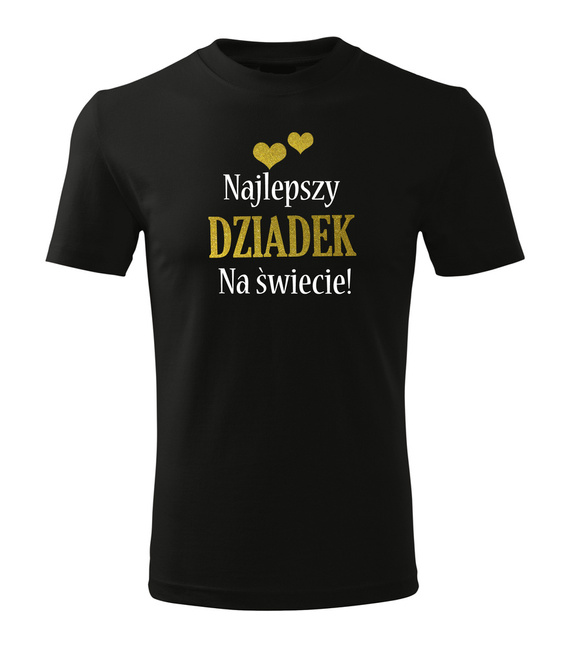 "Najlepszy DZIADEK NA ŚWIECIE – złoty nadruk" Moocha koszulka męska czarny