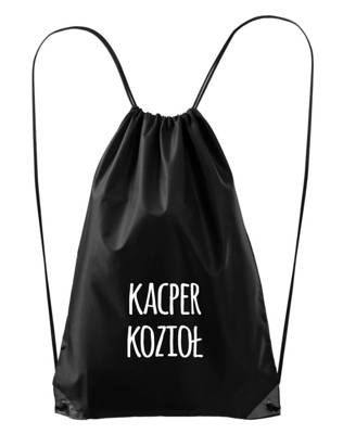 Worek do szkoły na buty WF z personalizacją Moocha czarny