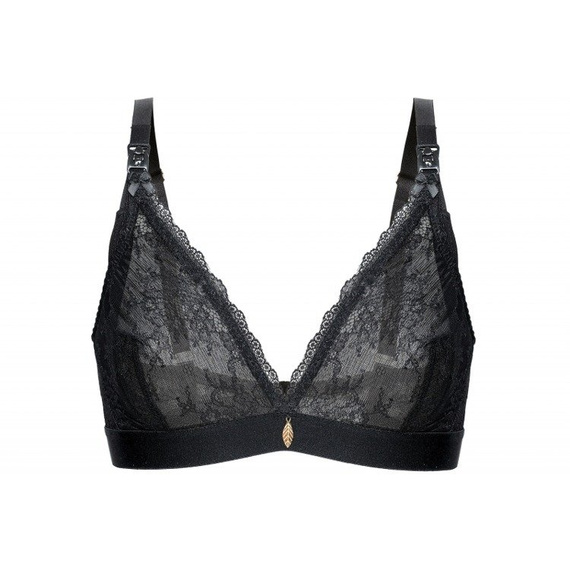 Mama Sensi Light Black miękki biustonosz do karmienia Momtobe czarny