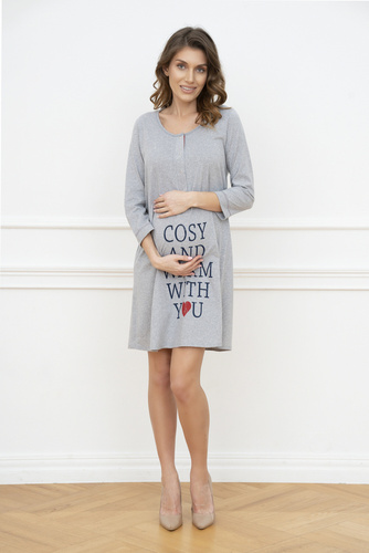 Balsam Koszula ciążowa i do karmienia. 3/4rękaw Italia Fashion - melanż