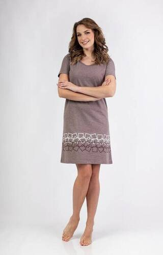 156 Koszula nocna  Regina - brązowa