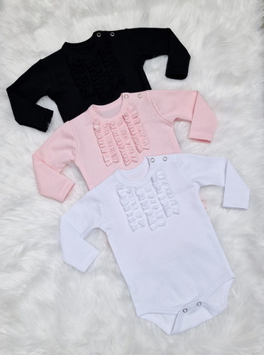 Zuza Bambarillo Body z długim rękawem biały