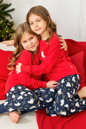 Piżama dziecięca 5264 "Frozen" Unisex  Doctor Nap - red