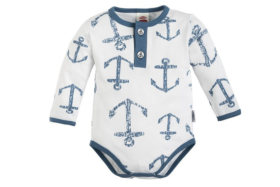 "BLUE SEA" Makoma Body polo z długim rękawem biały 