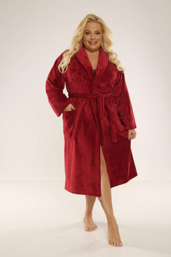 628 Abigail Długi Szlafrok damski Forex - bordo