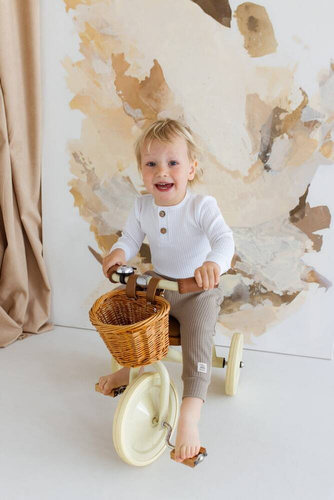 "Waffel Stone" Makoma Body polo z długim rękawem white