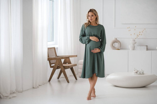 Lovely Dress Midi sukienka ciążowa i do karmienia Milk&Love miętowy