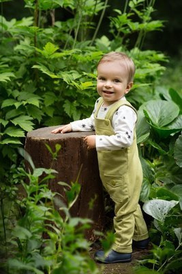 Wygodne Ogrodniczki Niemowlęce "Stay Green " Pinokio - zielone