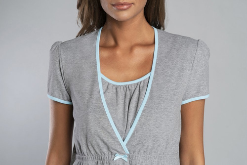 Carlina Koszula ciążowa i do karmienia Italian Fashion - melanż/niebieski