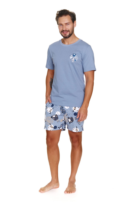 7207 Piżama Męska Doctor Nap - sheep (niebieski)