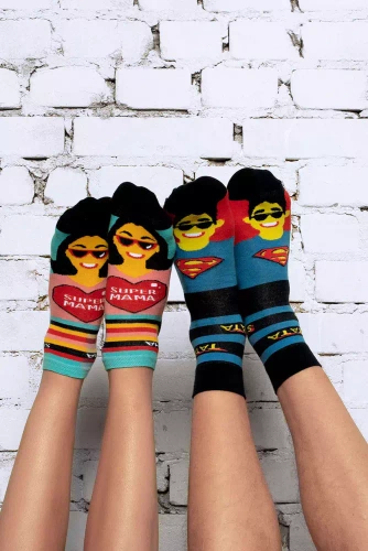 M41Z Super Tata Italian Fashion Skarpety zakostki - granatowy/kolory