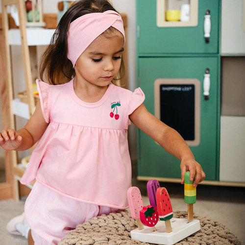 Strawberry & Love Eevi Sukienko-body, krótki rękaw - róż 