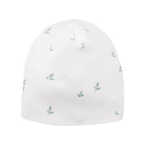 Petite Eevi Czapka niemowlęca - listki białe