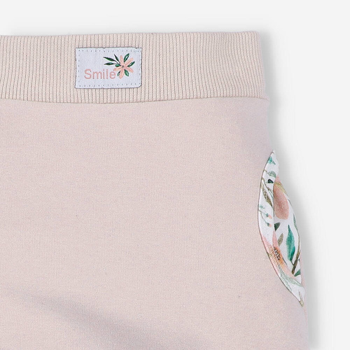 Pink Flowers Spodnie dresowe z bawełny organicznej Nini różowy