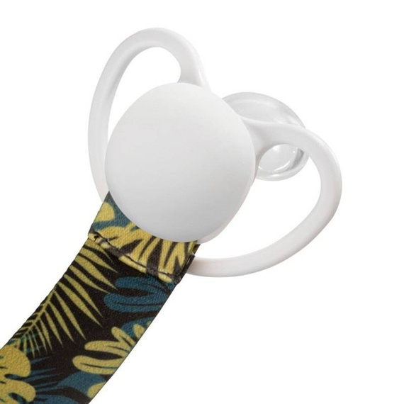 ALA0583 Liście Tasiemka z klipsem do smoczka Akuku