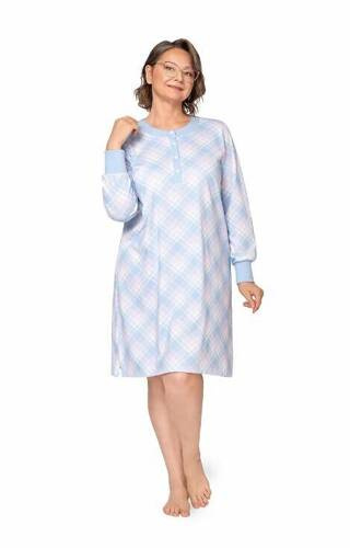 257 Agata III Koszula nocna Interlock Martel - błękitna