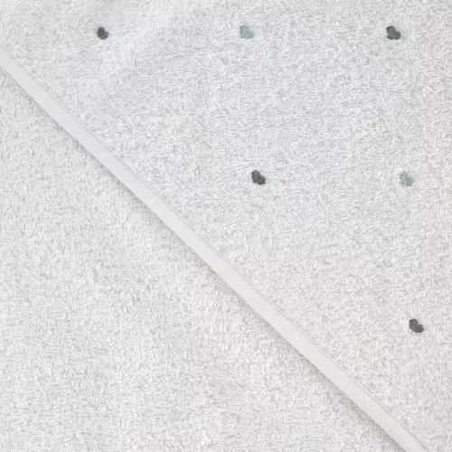 Baby 60 Serca niemowlęce okrycie kąpielowe Eurofirany biały/miętowy