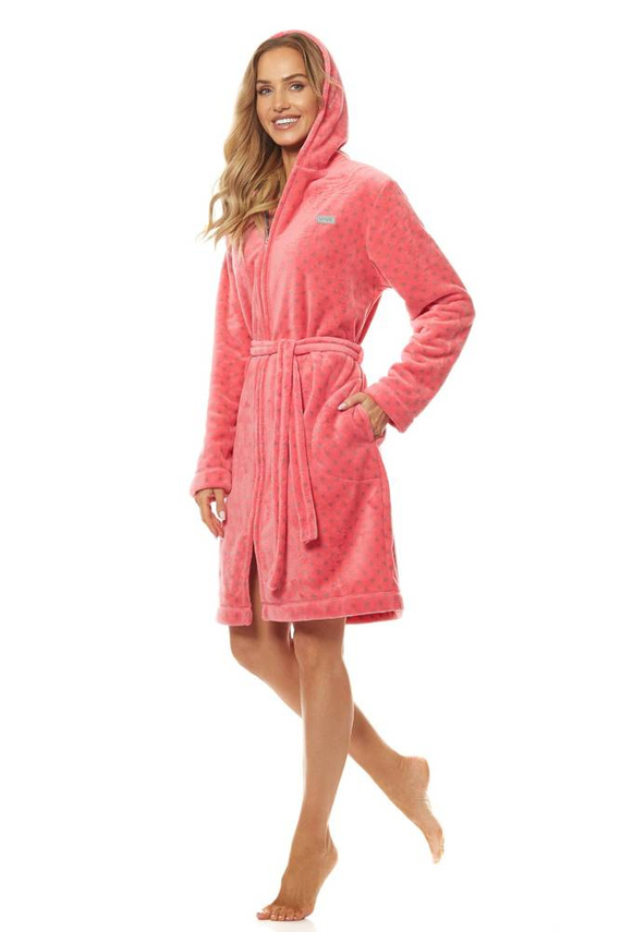 7119 Szlafrok Damski L&L- amarantowy